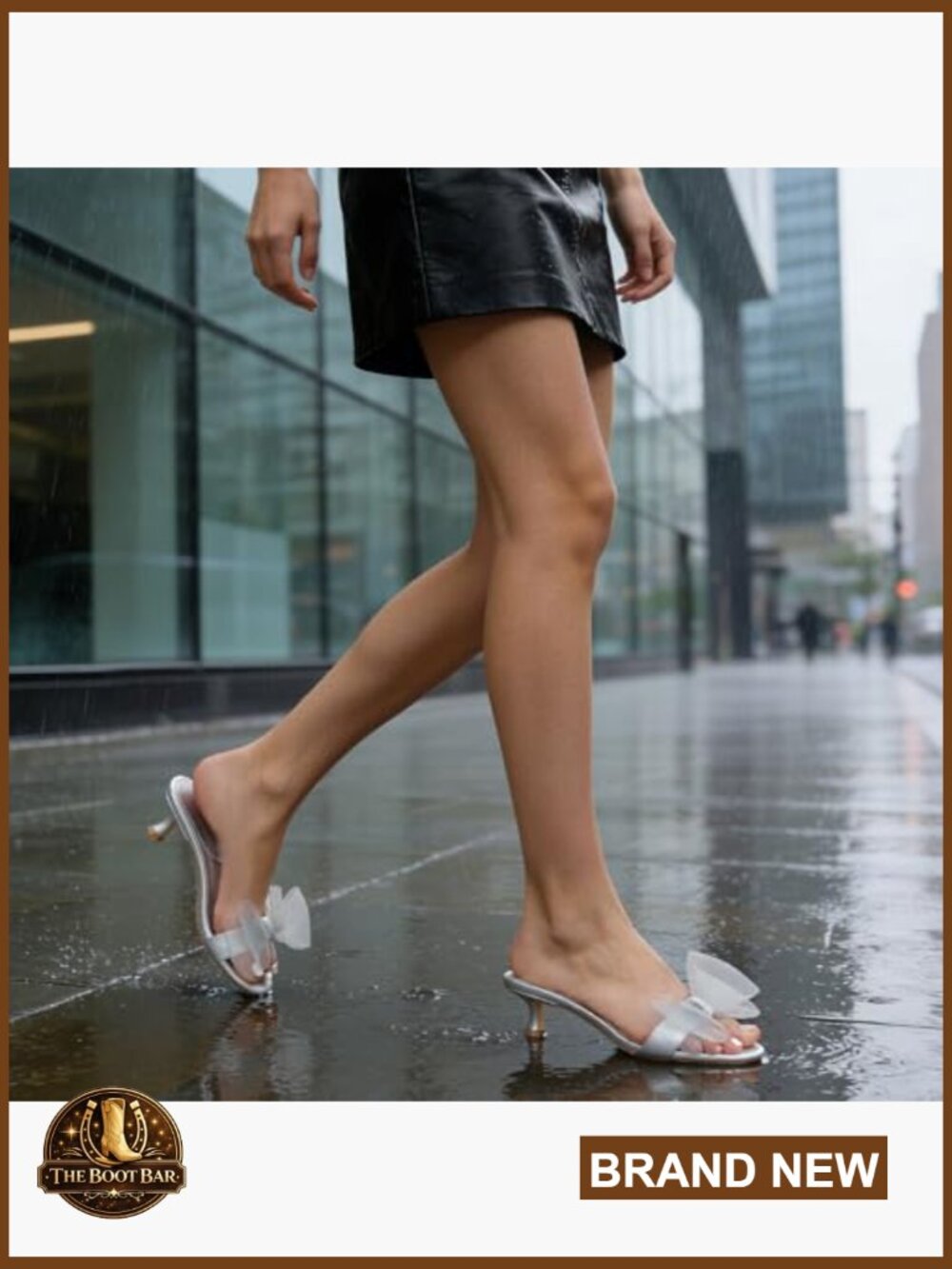 Kitten Heel Open Toe Sandals Low Heels Dress Sandals Wedding Party Shoes - Picture 3 of 7